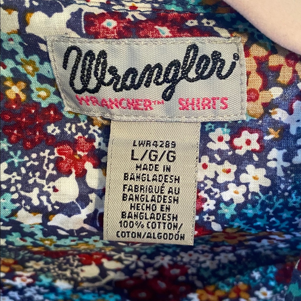 Wrangler Multicolor Floral Women’s Shirt Large - Picture 2 of 7